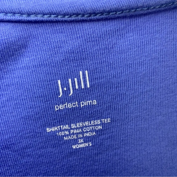 J. Jill Plus Size Women’s Cotton Shirttail Sleeveless Tee, size 3X - Picture 2 of 9